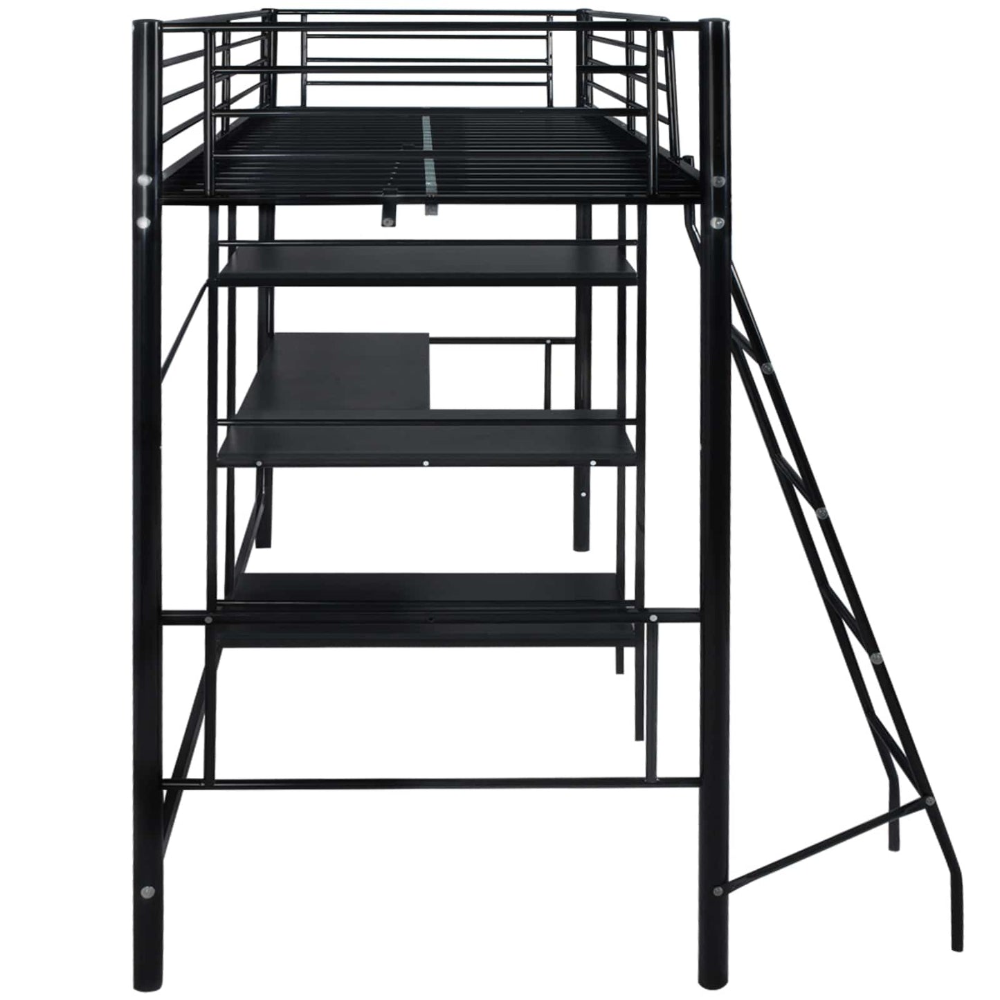 Letto con materasso Nero 200 x 90 cm Metallo | homemem39