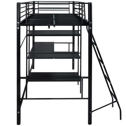Letto con materasso Nero 200 x 90 cm Metallo | homemem39