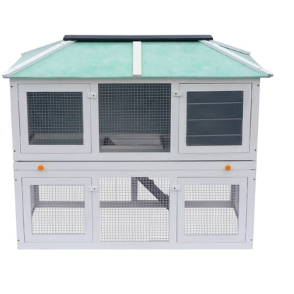 Two-Storey Wooden Hutch for Small Animals