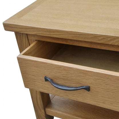 Tavolino da Salotto 88x53x45 cm in Legno Massello di Rovere