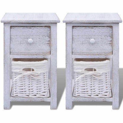 Comodino da Notte Set 2 pz in Legno