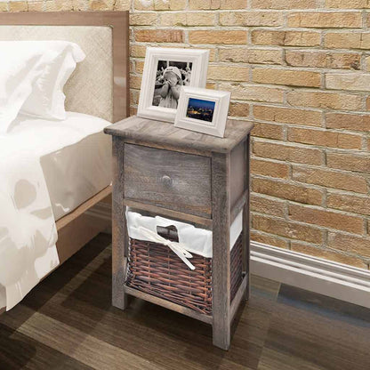 Comodino da Notte Set 2 pz in Legno