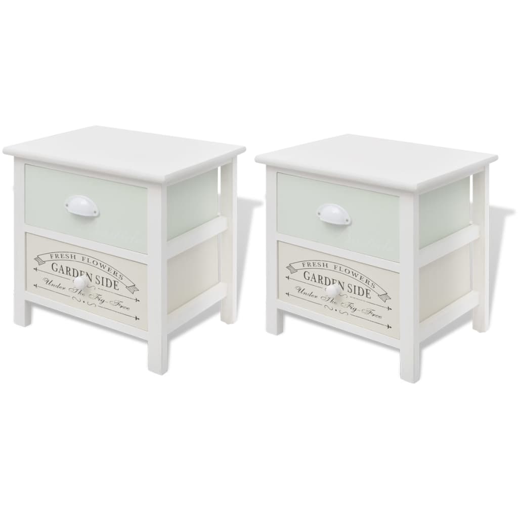 Comodino Francese Set 2 pz in Legno - homemem39