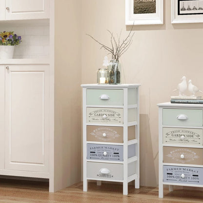 Mobile in Stile Francese con 5 Cassetti in Legno | homemem39