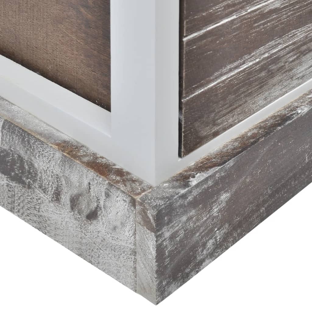 Comodini 2 pz Marrone e Bianco - homemem39