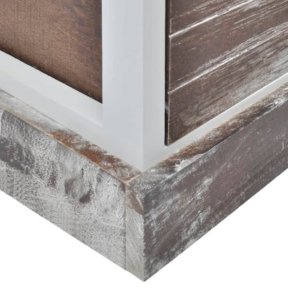 Comodini 2 pz Marrone e Bianco - homemem39