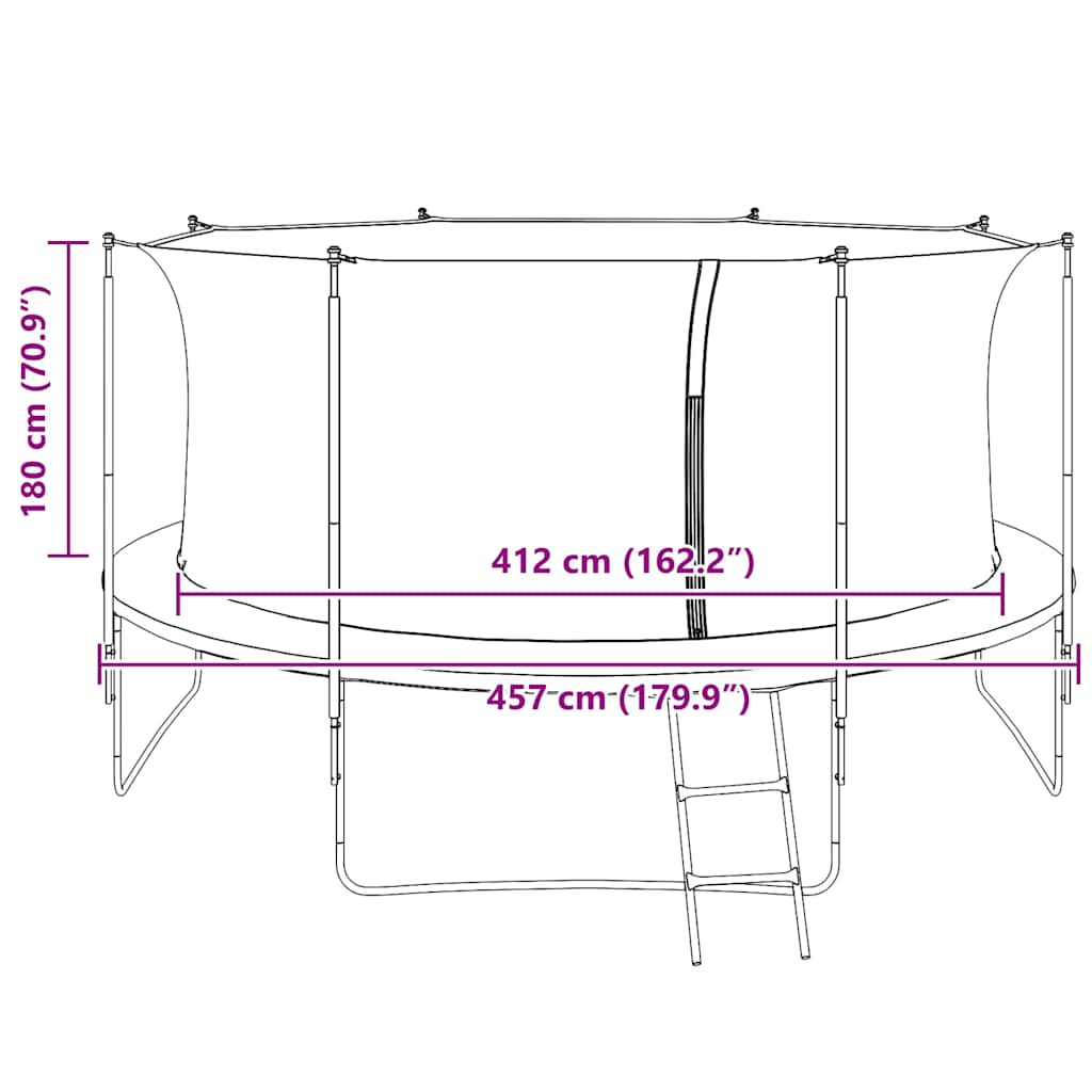 Rete di Sicurezza per Trampolino Rotondo 4,57 m | homemem39