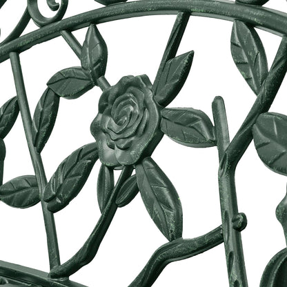 Panchina da Giardino 100 cm in Alluminio Pressofuso Verde - homemem39