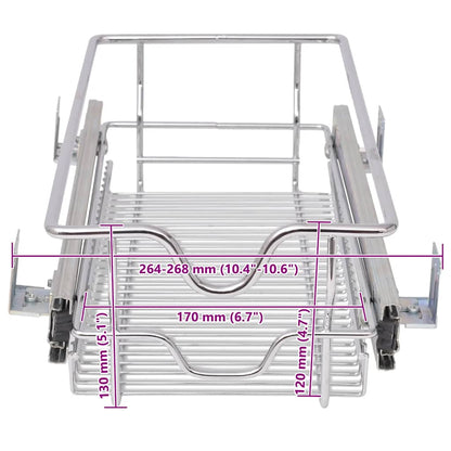 Cestelli a Rete Scorrevoli 2 pz Argento 300 mm - homemem39