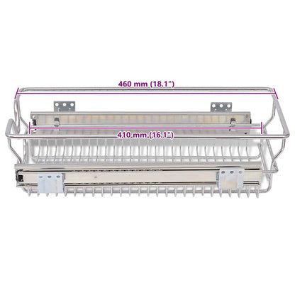 Cestelli a Rete Scorrevoli 2 pz Argento 300 mm - homemem39