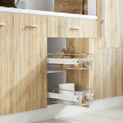 Cestelli a Rete Scorrevoli 2 pz Argento 300 mm - homemem39