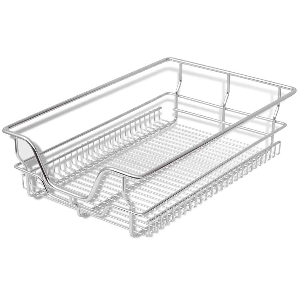 Cestelli a Rete Scorrevoli 2 pz Argento 400 mm | homemem39