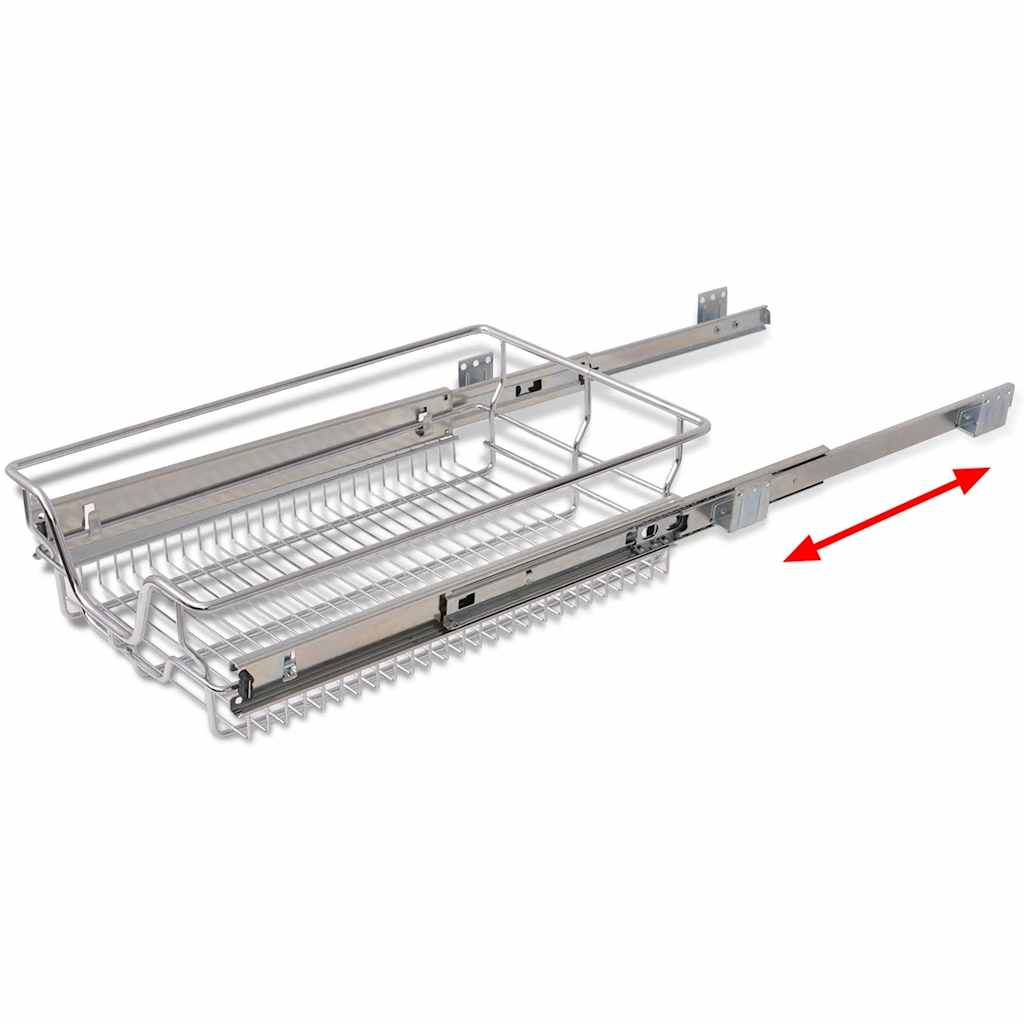 Cestelli a Rete Scorrevoli 2 pz Argento 400 mm | homemem39