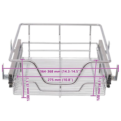 Cestelli a Rete Scorrevoli 2 pz Argento 400 mm | homemem39