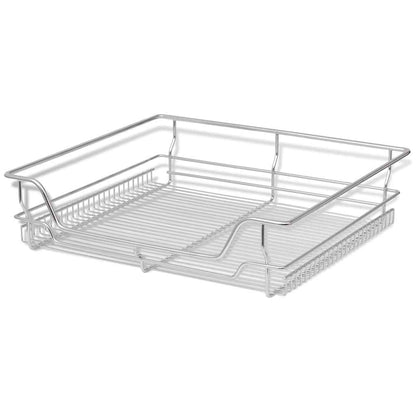 Cestelli a Rete Scorrevoli 2 pz Argento 600 mm