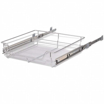 Cestelli a Rete Scorrevoli 2 pz Argento 600 mm | homemem39