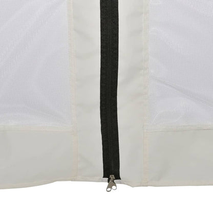 Gazebo Esagonale Pop-Up con 6 Pareti Bianco Crema 3,6x3,1 m