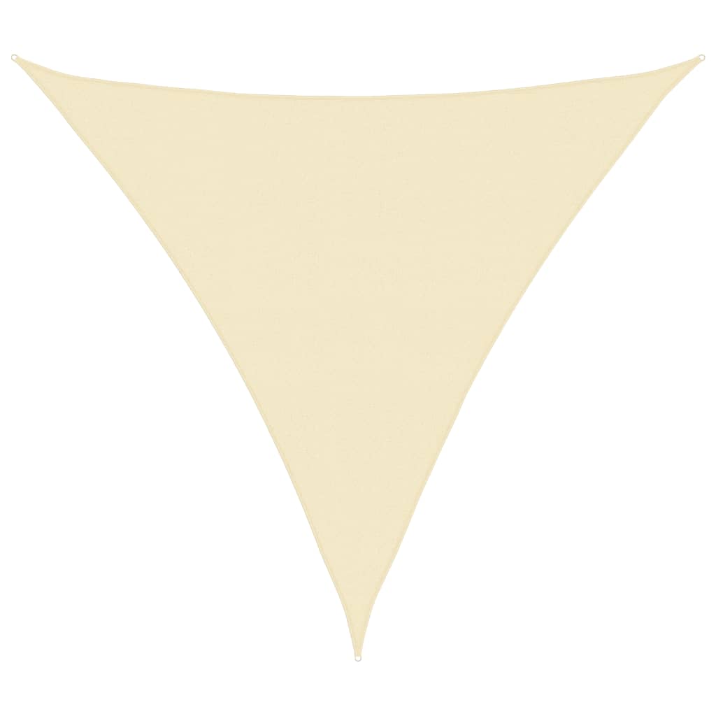 Triangular HDPE Sunshade Sail 5x5x5 m Cream