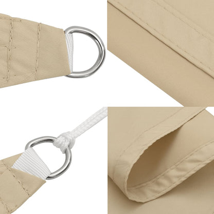 Parasole a Vela in Tela Oxford Quadrato 3,6x3,6 m Beige