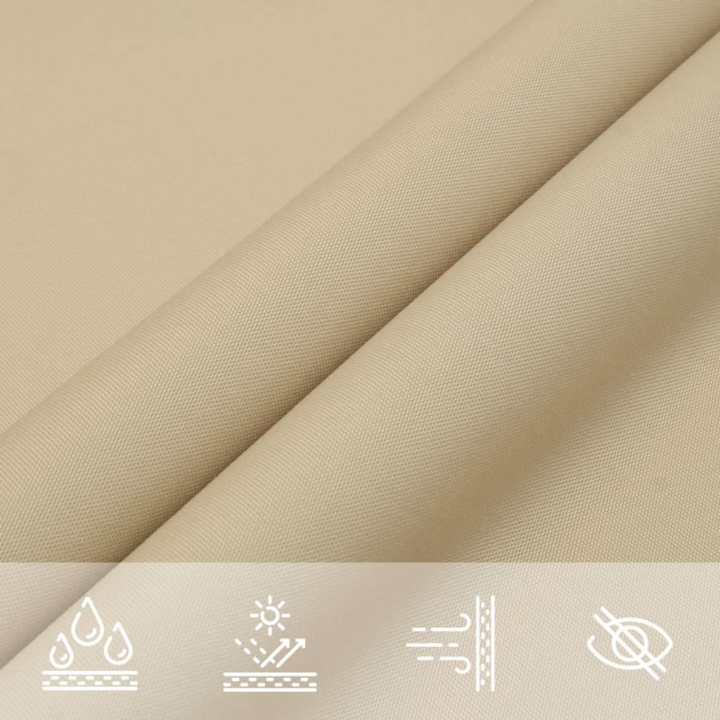 Parasole a Vela in Tela Oxford Quadrato 3,6x3,6 m Beige