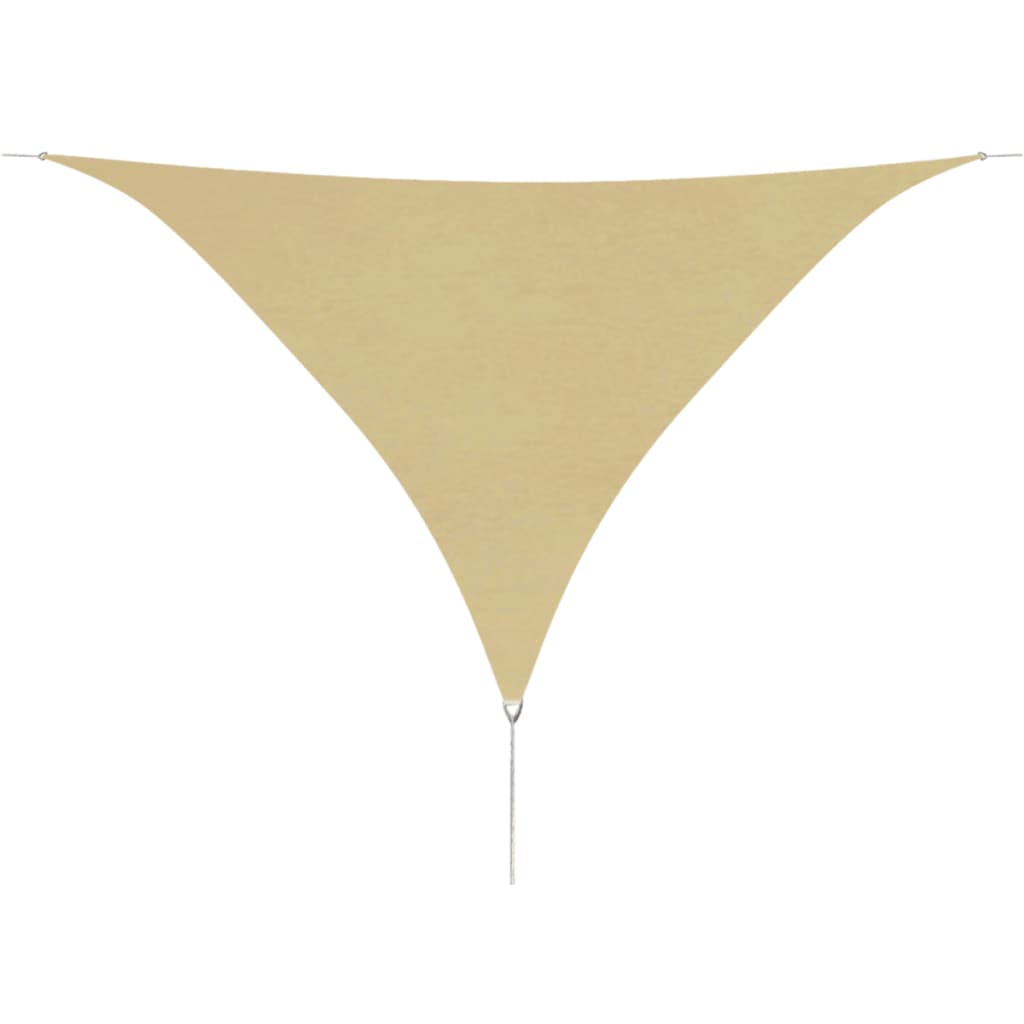 Parasole a Vela Oxford Triangolare 5x5x5 m Beige