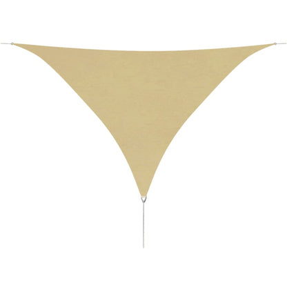 Parasole a Vela Oxford Triangolare 5x5x5 m Beige