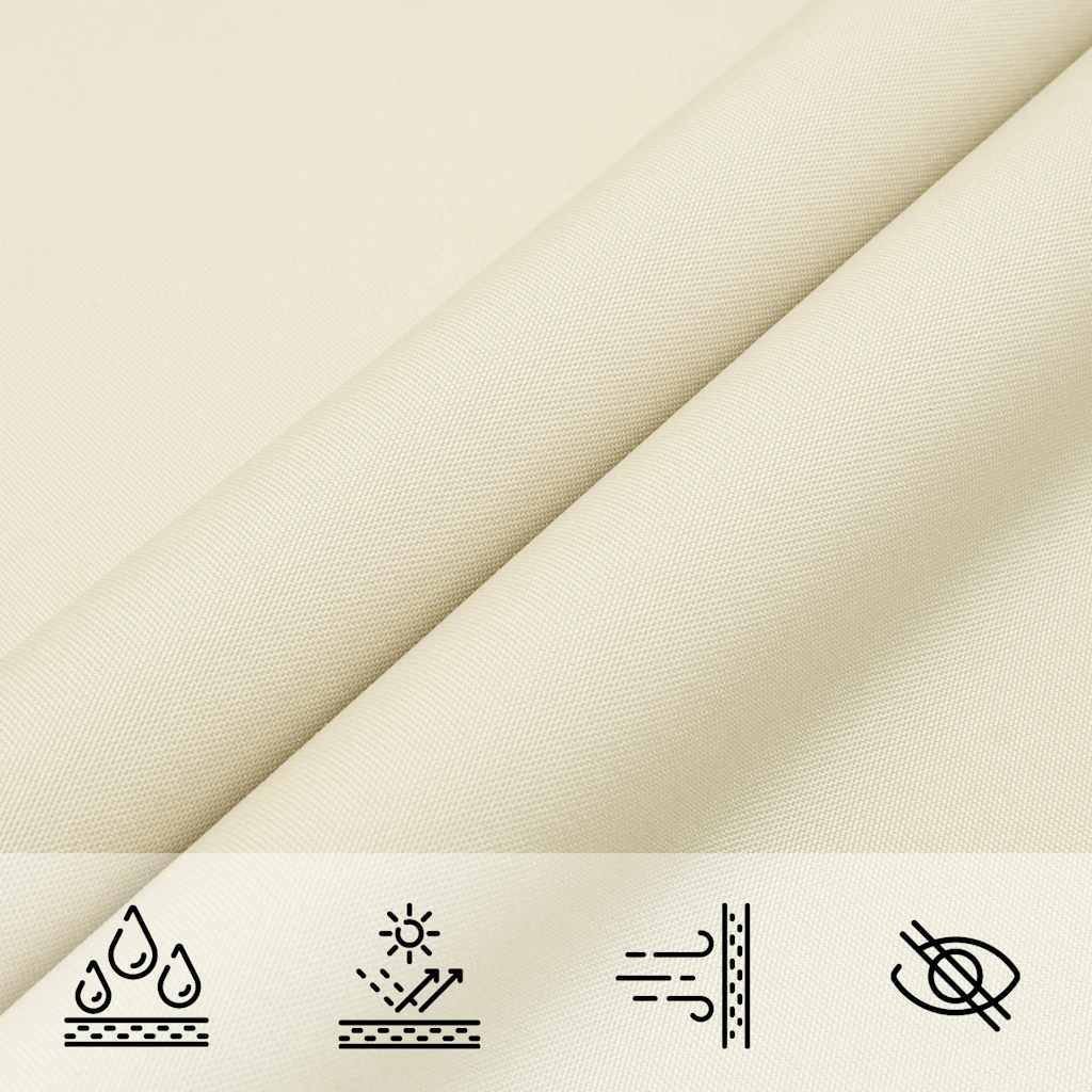 Parasole a Vela Oxford Quadrato 3,6x3,6 m Crema