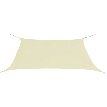 Parasole a Vela Oxford Rettangolare 2x4 m Crema - homemem39