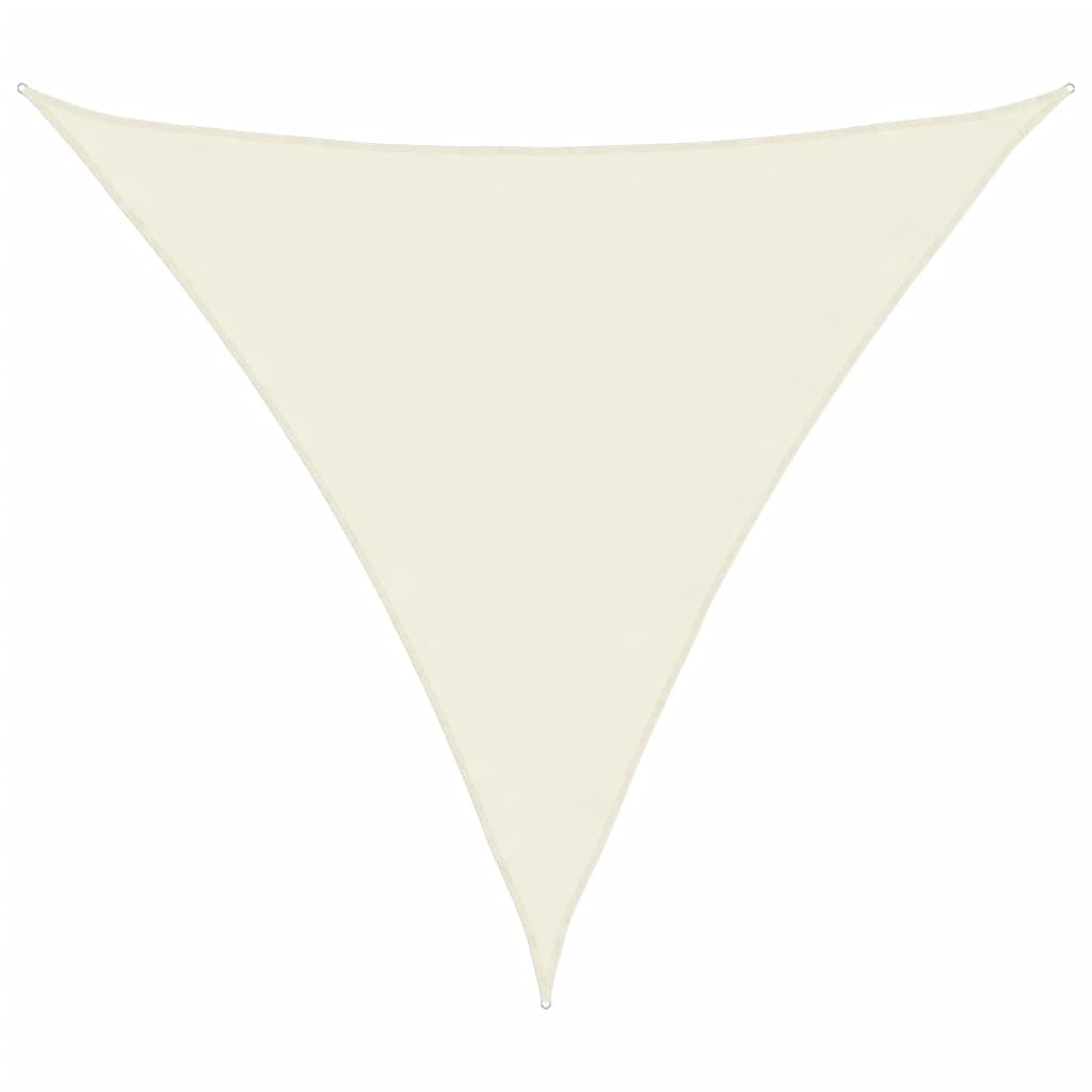 Parasole a Vela Oxford Triangolare 3,6x3,6x3,6 m Crema - homemem39