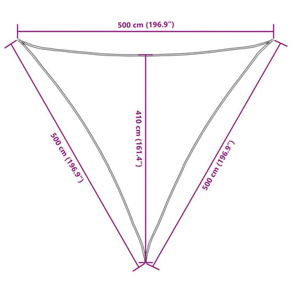 Parasole a Vela Oxford Triangolare 5x5x5 m Antracite - homemem39