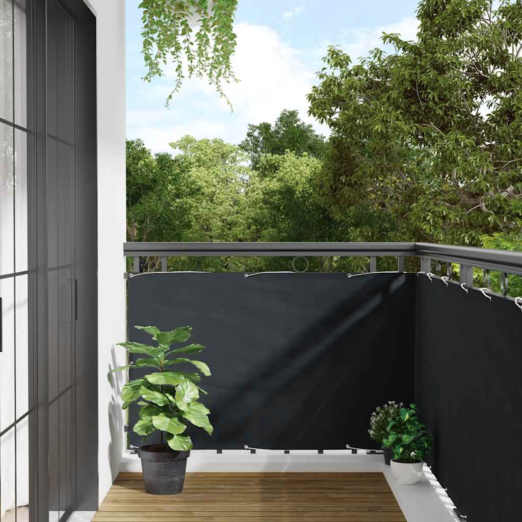 Paravento da Balcone in Tessuto Oxford 90x600 cm Antracite | homemem39