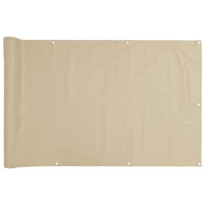 Paravento da Balcone in Tessuto Oxford 75x600 cm Beige | homemem39