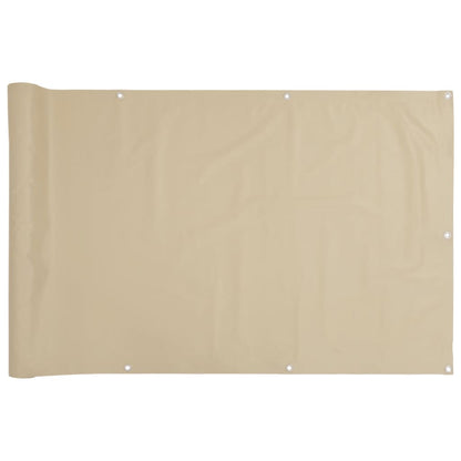 Paravento da Balcone in Tessuto Oxford 90x400 cm Beige | homemem39