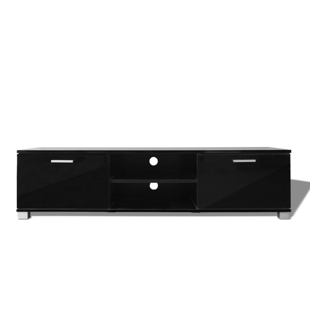 Mobile Porta TV Nero Lucido 140x40,5x35 cm | homemem39