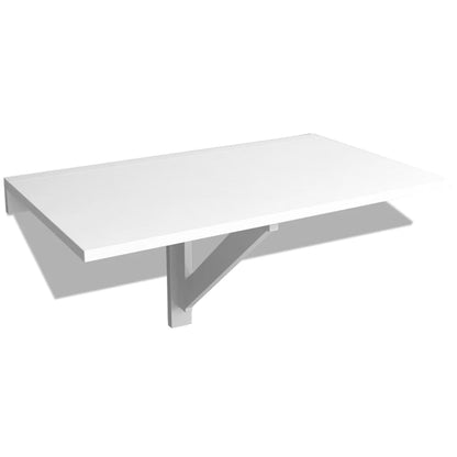 Tavolo Pieghevole da Parete Bianco 100x60 cm
