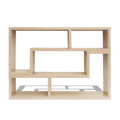 Double L-shaped TV stand in oak colour