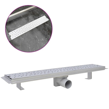 Canaletta di Drenaggio per Doccia a Bolle 630x140 mm in Acciaio - homemem39