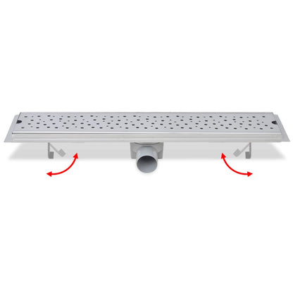 Canaletta di Drenaggio per Doccia a Bolle 630x140 mm in Acciaio - homemem39