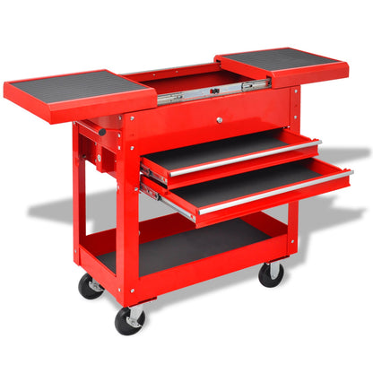 Carrello per Attrezzi Rosso 70.5 x 37 x 71 cm Acciaio
