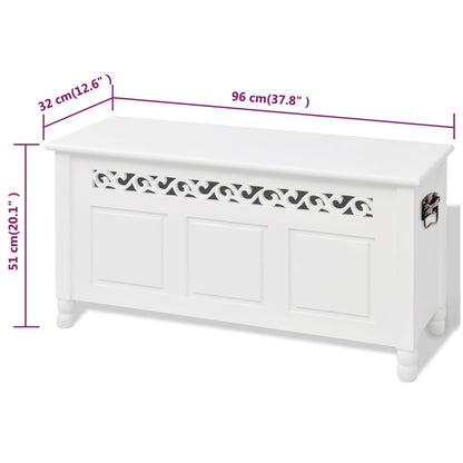 Cassapanca in Stile Barocco MDF Bianca | homemem39