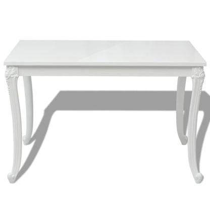 Tavolo da Pranzo 116x66x76 cm Bianco Lucido - homemem39
