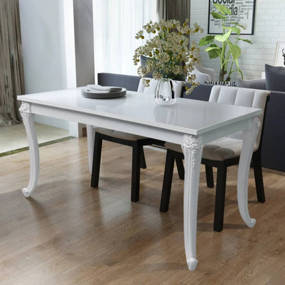 Tavolo da Pranzo 116x66x76 cm Bianco Lucido - homemem39