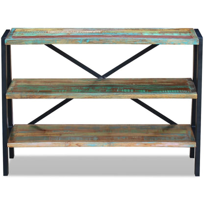 Credenza con 3 Ripiani in Legno Massello Anticato