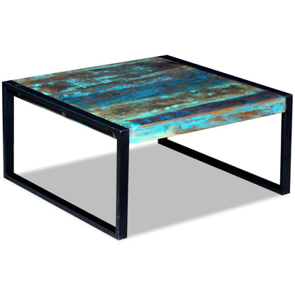 Tavolino da Salotto in Legno Massello Anticato 80x80x40 cm | homemem39