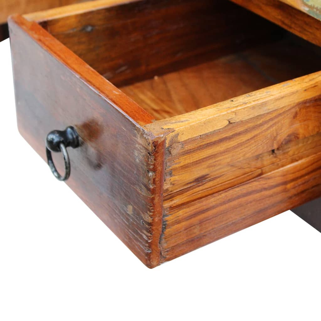 Tavolino da Caffè con Cassetti in Legno Recuperato 90x45x35 cm | homemem39