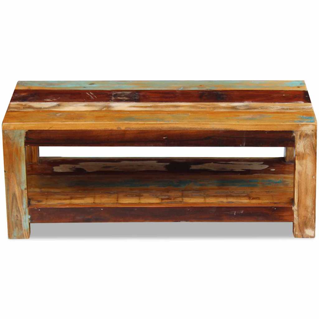 Tavolino da Caffè in Legno Massello di Recupero 90x45x35 cm | homemem39