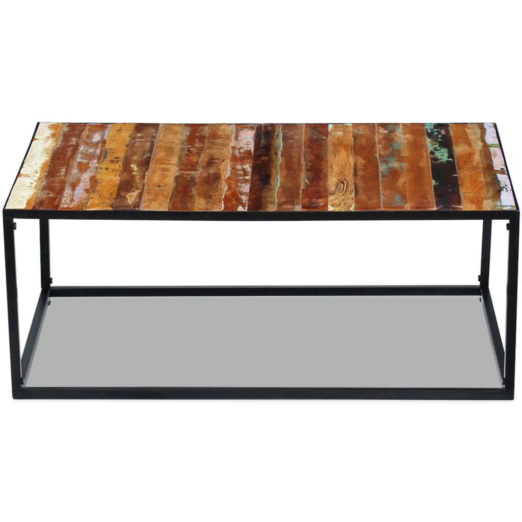 Tavolino da Salotto in Legno Massello di Recupero 100x60x40 cm | homemem39