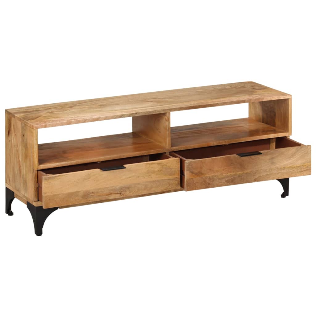 Supporto TV in Legno di Mango 120x35x45 cm - homemem39