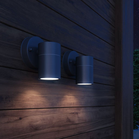Outdoor Wall Lamp 2 pcs Stainless Steel Low Projection