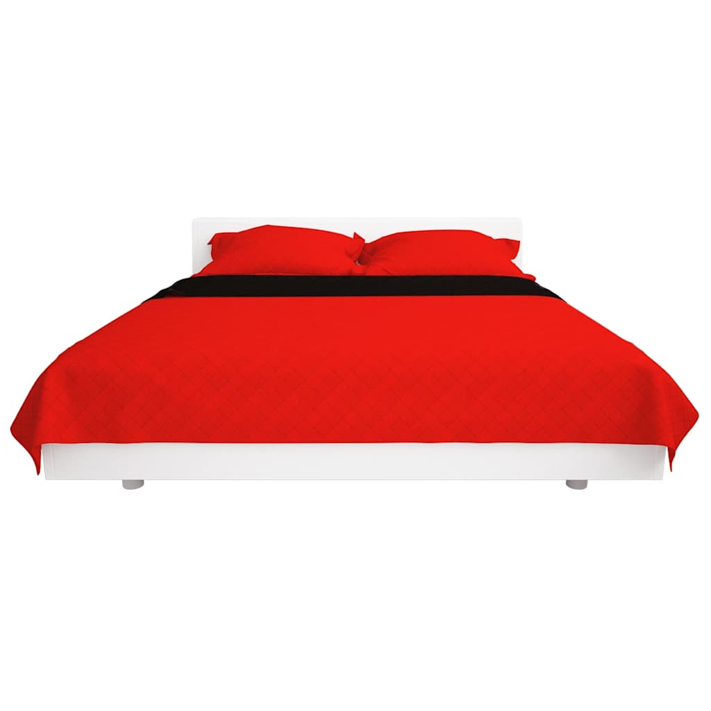 Copriletto Double-Face Trapuntato Nero e Bianco 220x240 cm | homemem39